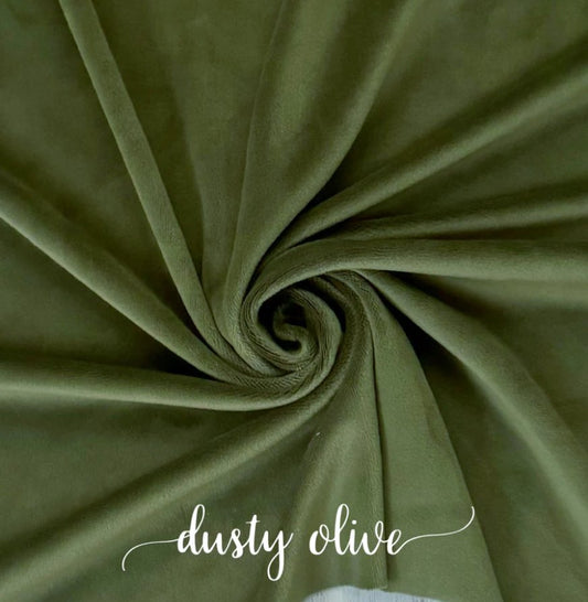 DUSTY OLIVE PLUSHY VELVET