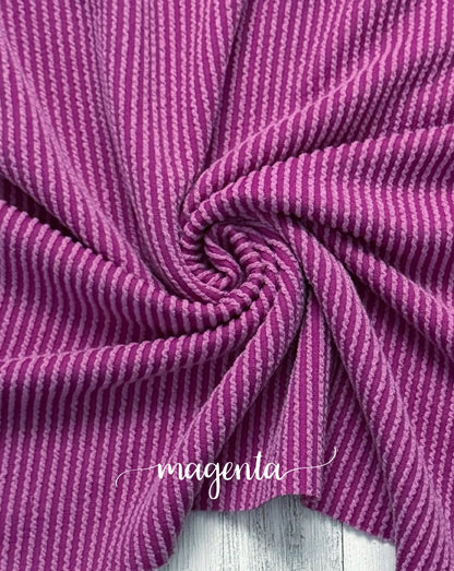 MAGENTA WAVED RIB