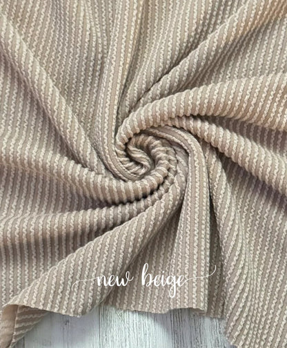 NEW BEIGE WAVED RIB