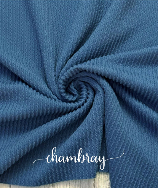 CHAMBRAY WAVED RIB