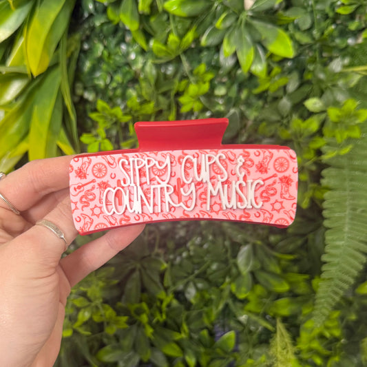 Sippy Cups & Country Music || Claw Clip