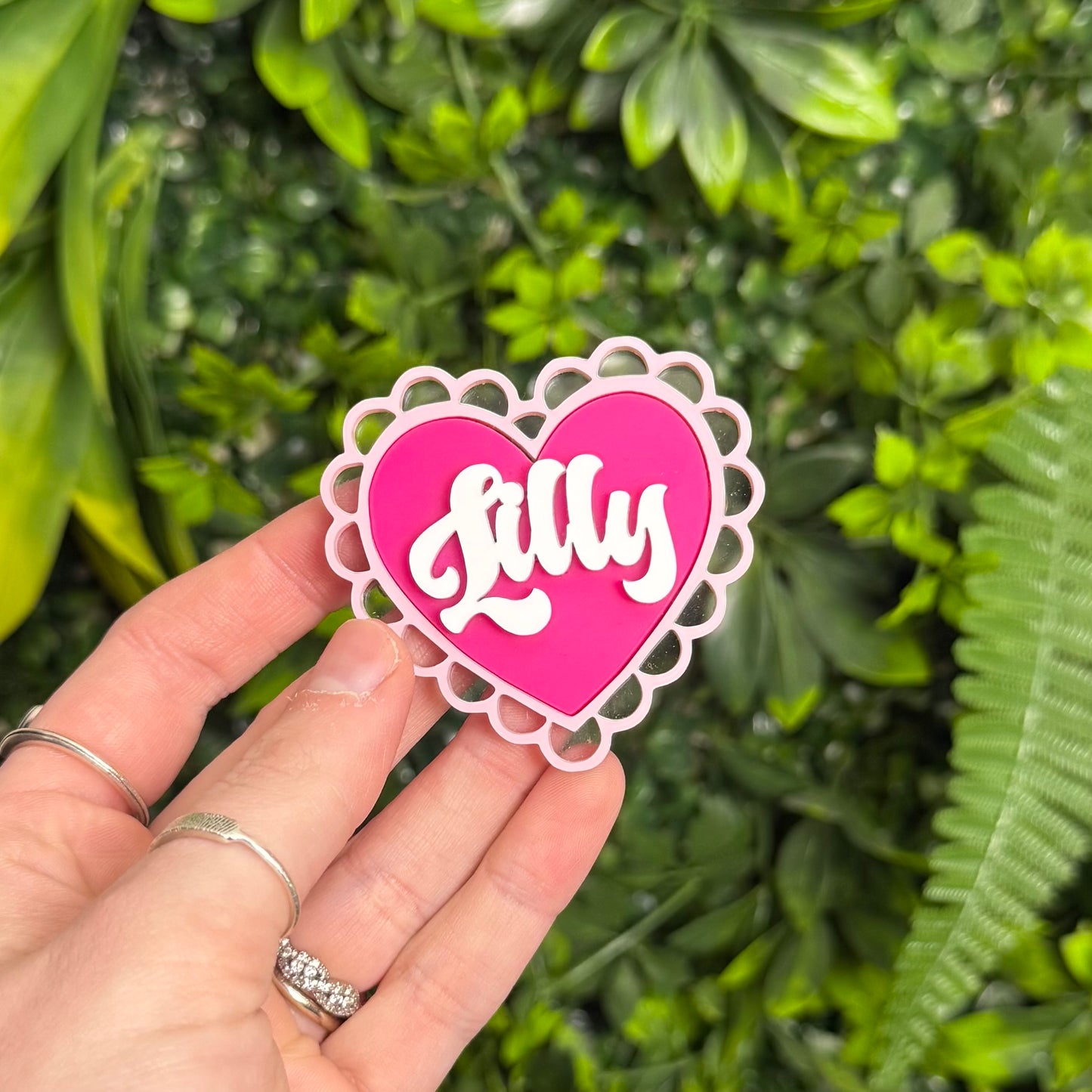 Doily Heart || Hair Clip (ws)