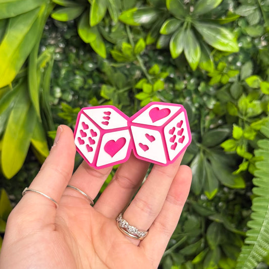 Heart Dice || Hair Clip (ws)