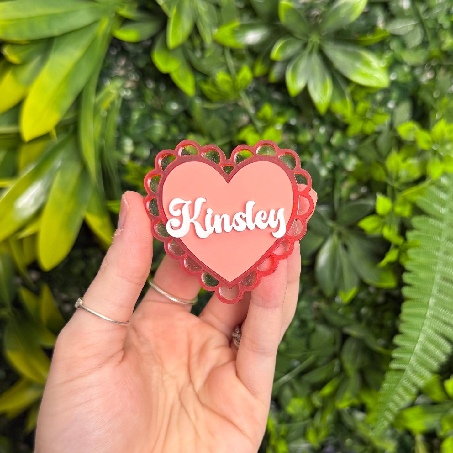 Doily Heart || Hair Clip (ws)