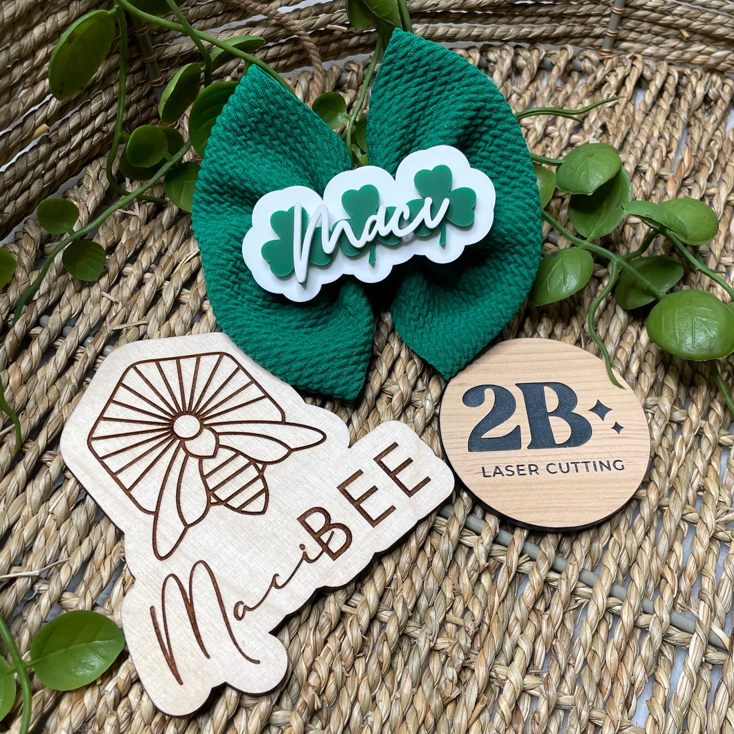 Shamrock Name || Hair Clip