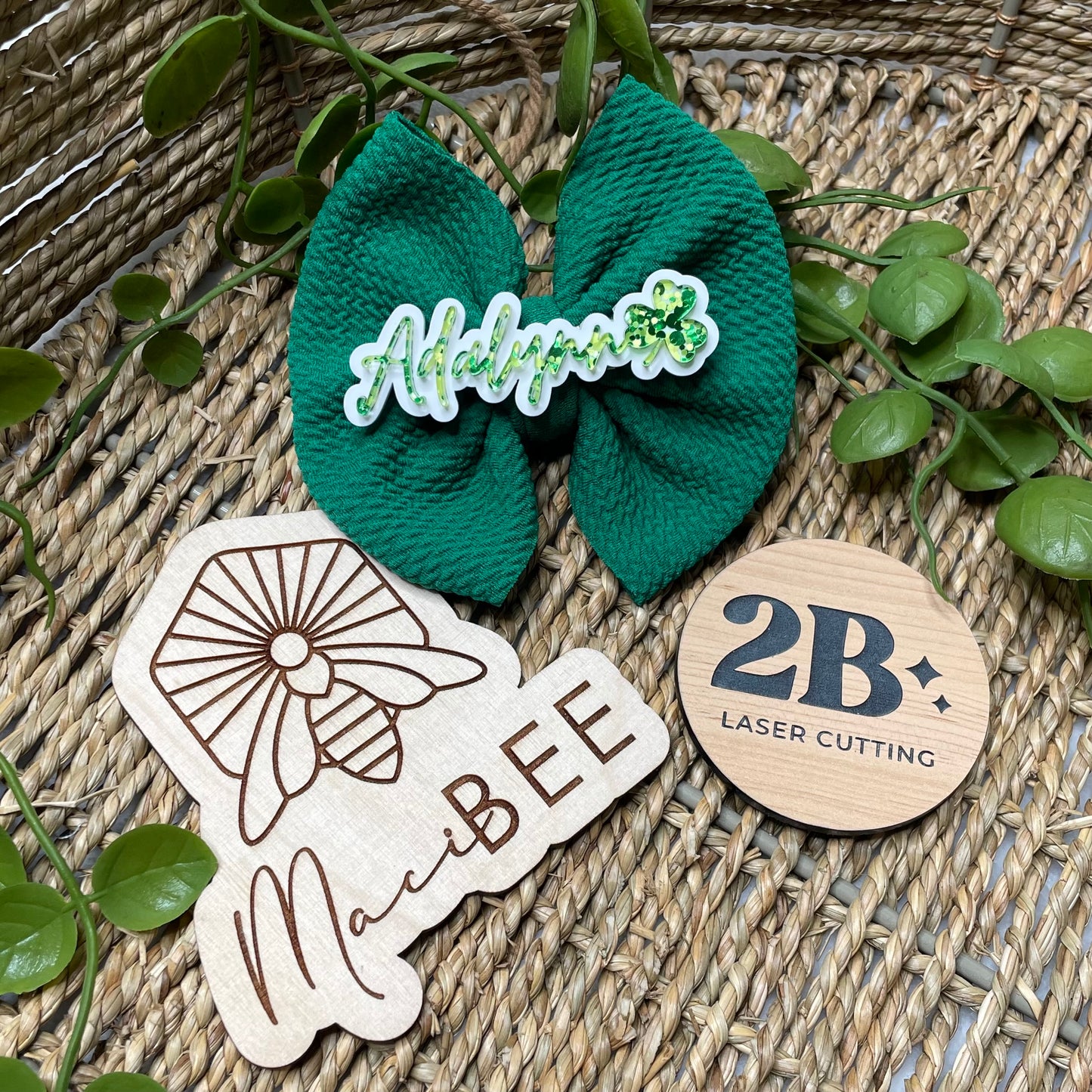 Shamrock Name || Hair Clip