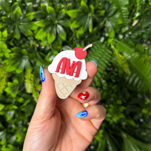 Ice Cream Cone || Hair Clip