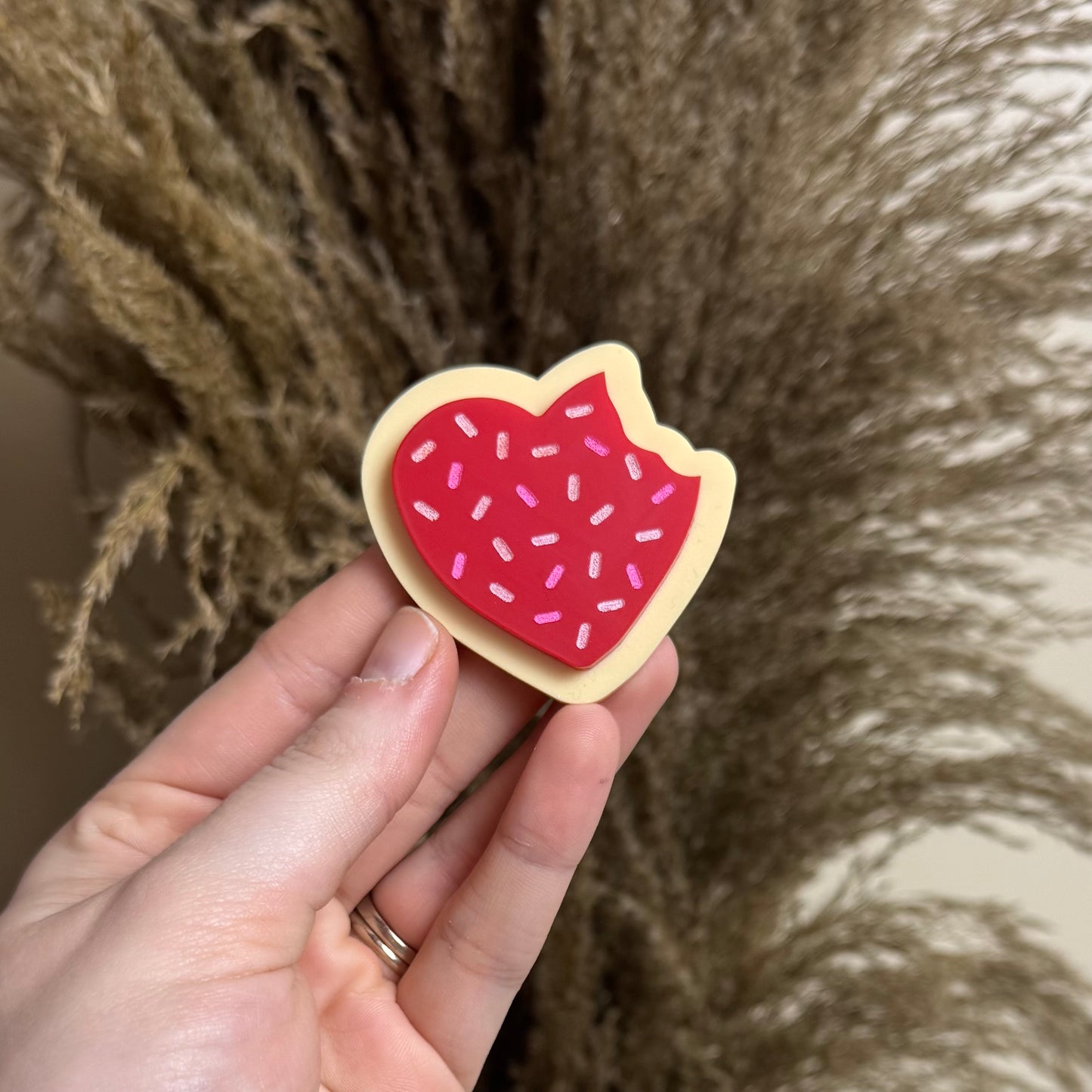 Sugar Cookie Heart || Hair Clip