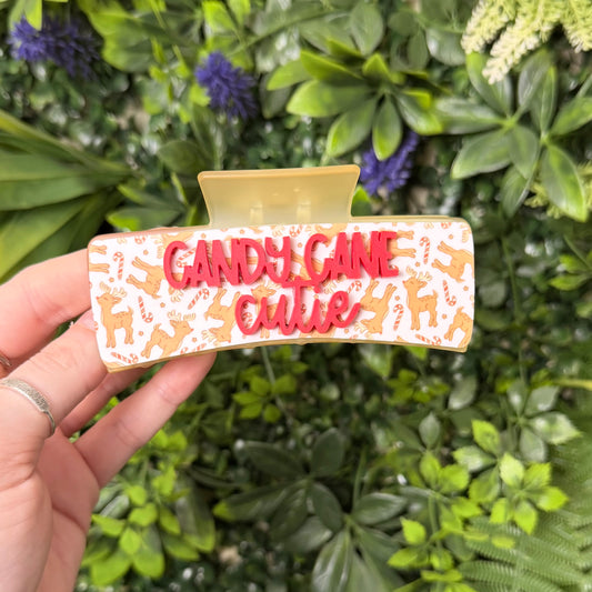 Candy Cane Cutie || Claw Clip