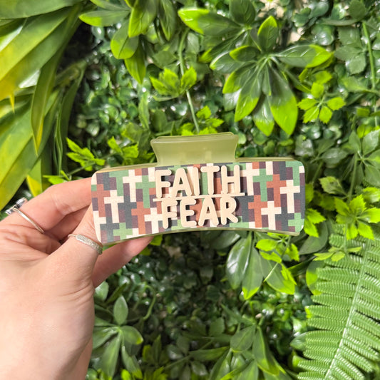 Faith Over Fear || Claw Clip