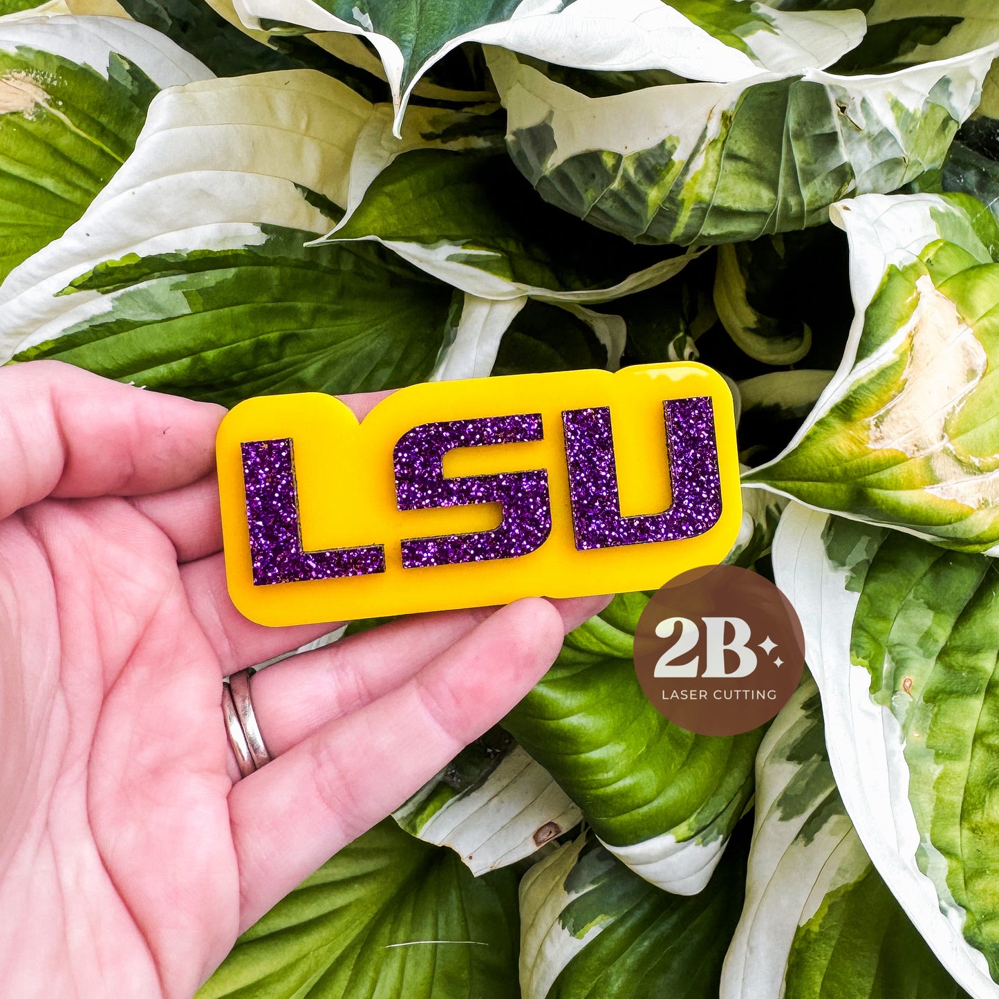 LSU Glitter || Hair Clip