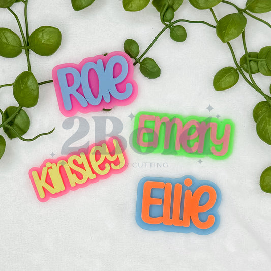 Neon Name || Hair Clip