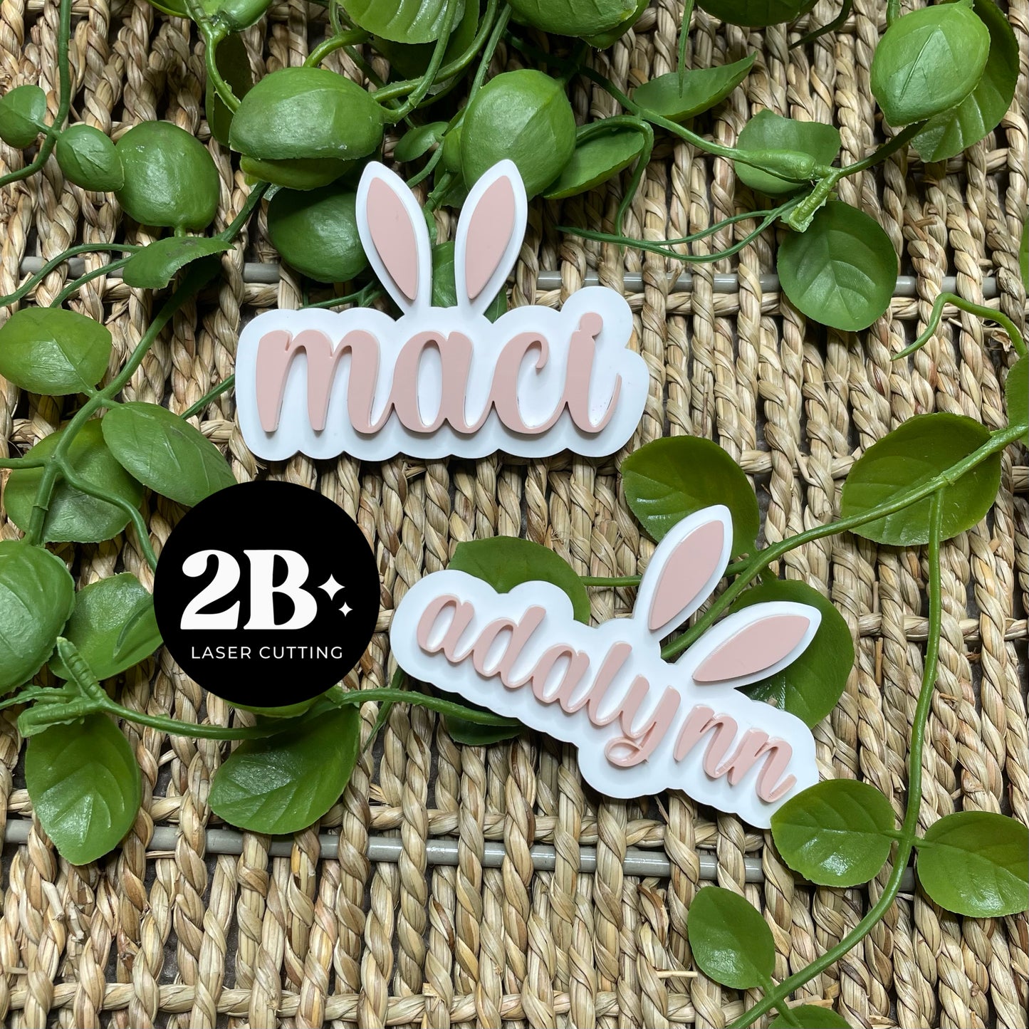 Bunny Ear Name || Hair Clip