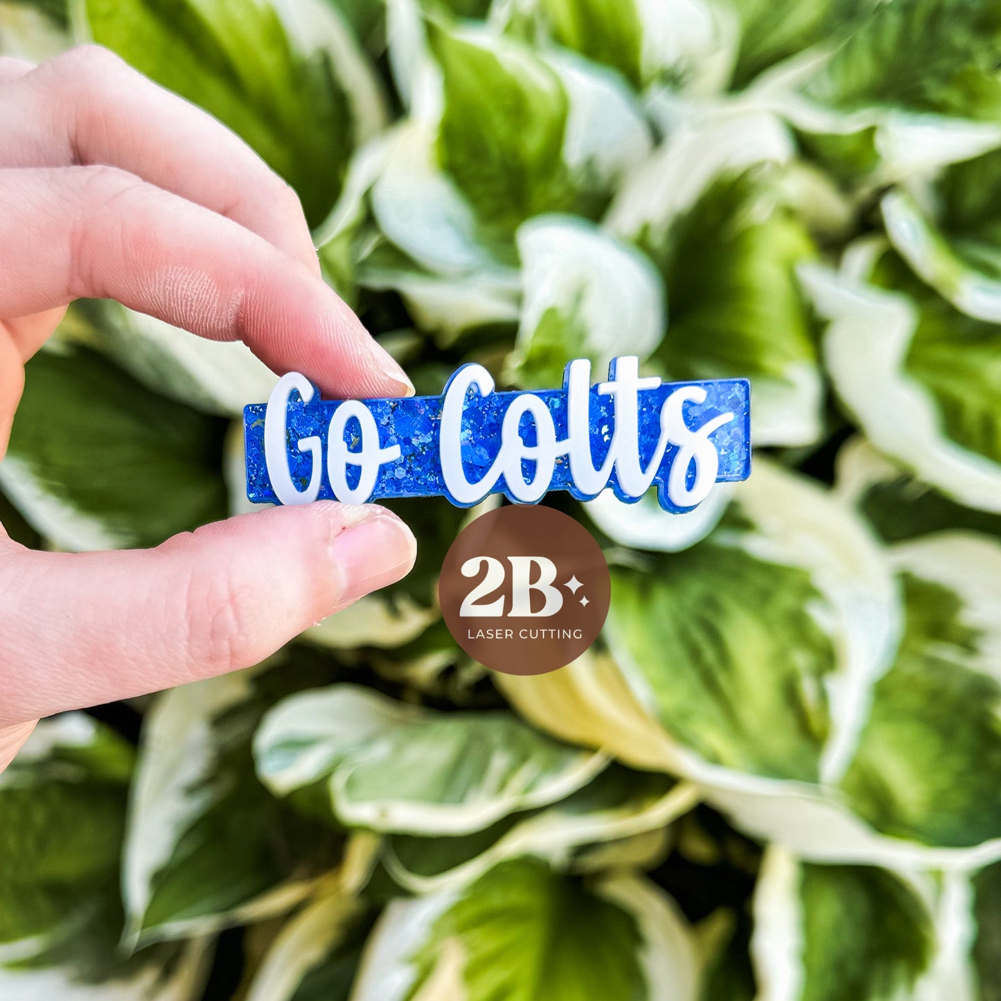 Go Colts Bar || Hair Clip